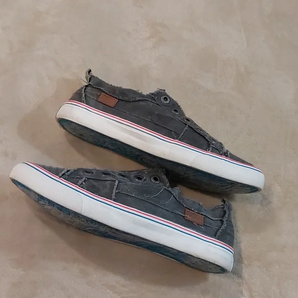 lowfish Malibu Play slip-on sneakers in light grey hipster smoked twill Size 10 - Picture 5 of 12